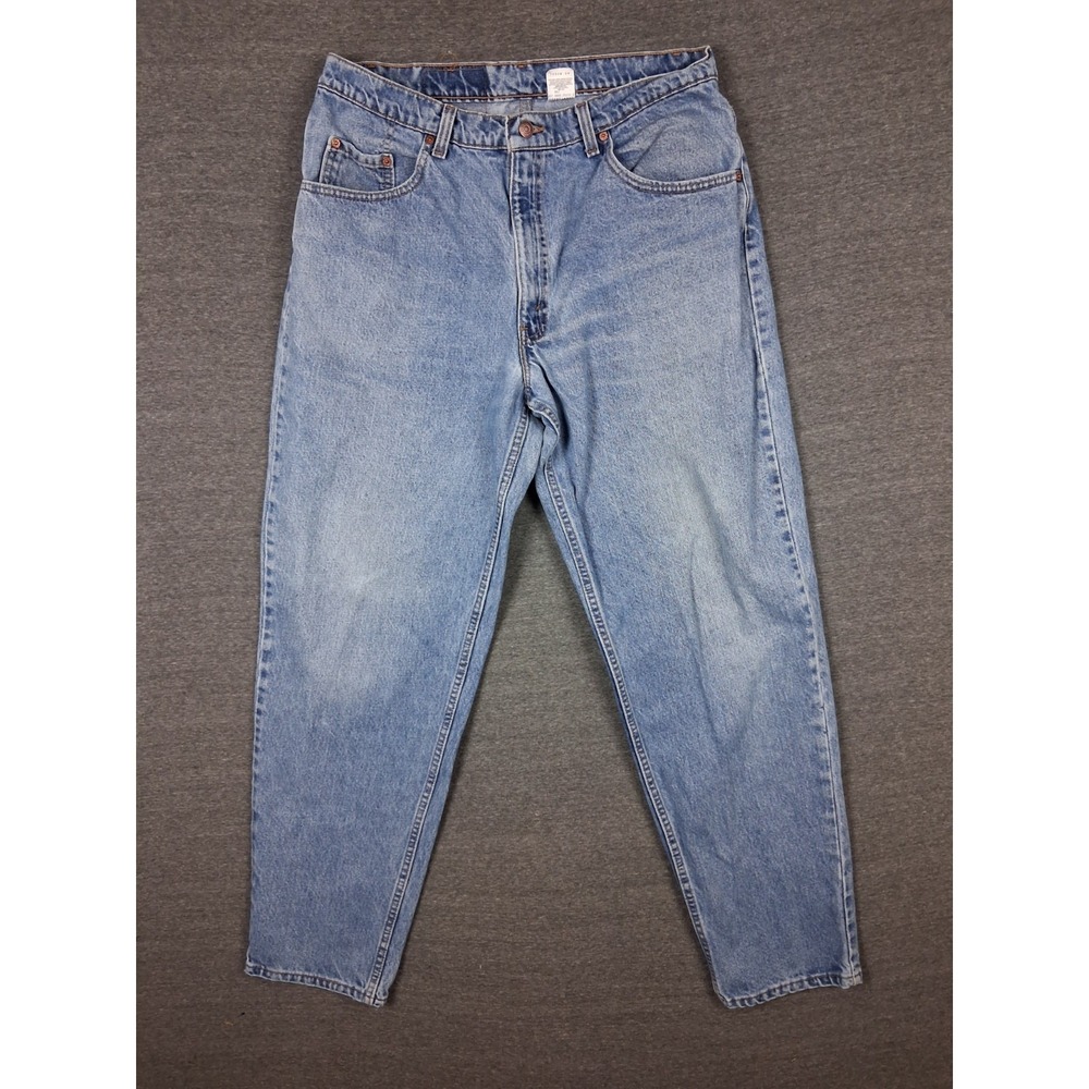 Levis Mens Jeans 38x34 Blue Denim Jeans 560 90s Vintage USA Made Tapered Leg 3